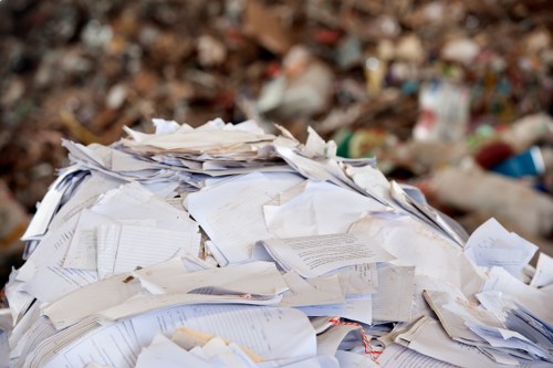 Professional waste clearance team at work